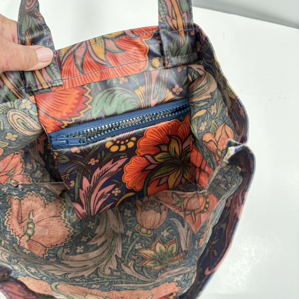 Liberty London Floral Tote Bag Coated Canvas Oilcloth Shopper William Morris - Picture 8 of 11